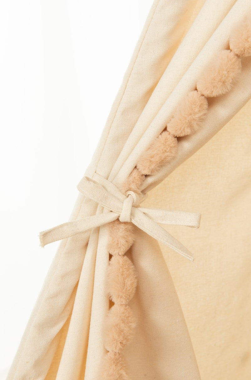 Tipi avec pompons pour enfant