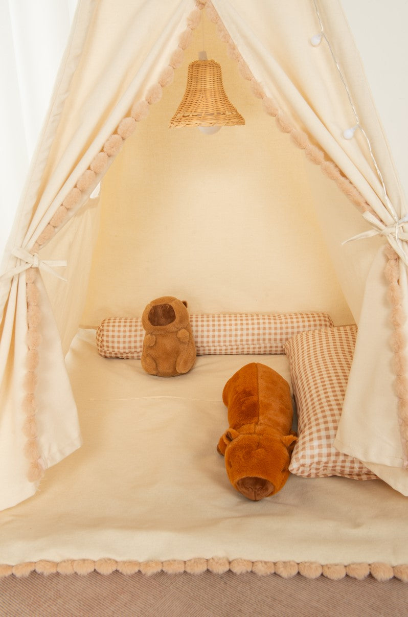 Tipi avec pompons pour enfant