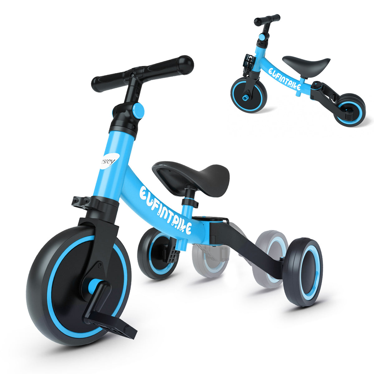 Tricycle pliable évolutif en draisienne 1-4 ans