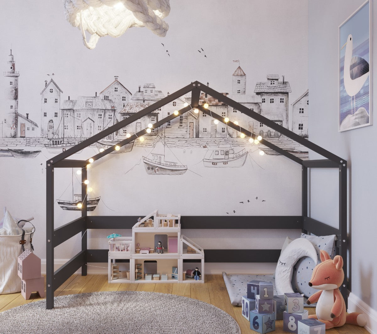 Maisonette de jeu en bois pour enfant intérieur YappyHytte PlayHouse