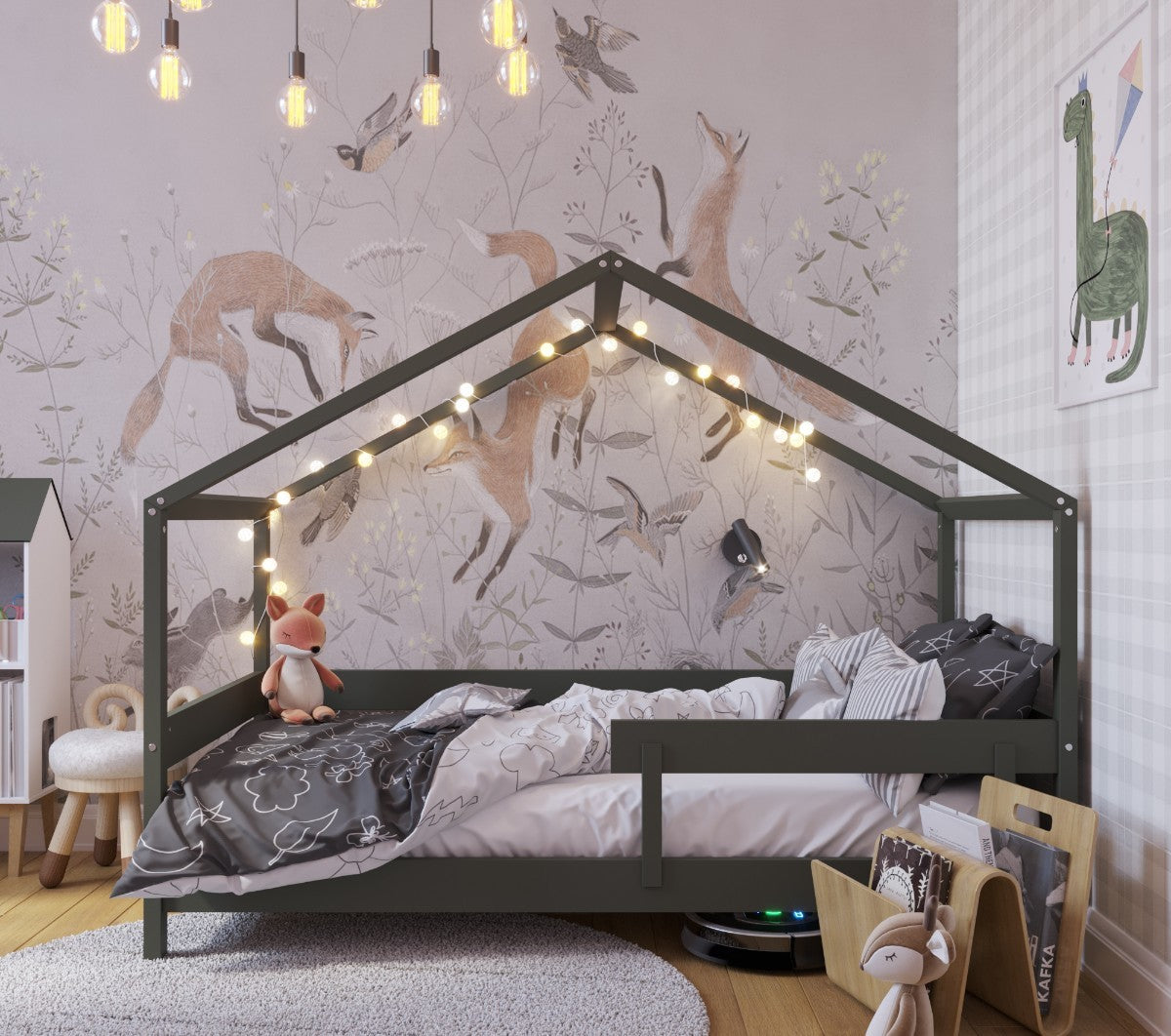 Lit cabane enfant 160x80cm en bois YappyHytte