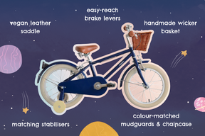 Moonbug 16", bicicletta per l'apprendimento per bambini di 4-6 anni