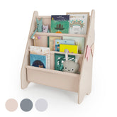Bibliothèque enfant MAMOI en bois & tissu – 52×25×63 cm