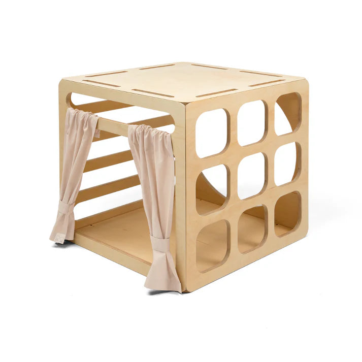 Cube d’escalade & cabane de jeu modulable en bois CUBITRI