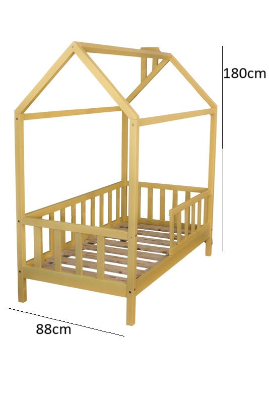 Lit cabane enfant en bois 80x160